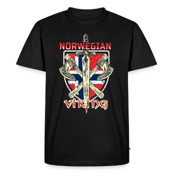 Norwegian Viking - Men's Premium Organic T-Shirt - black - Front - Nico (187cm)