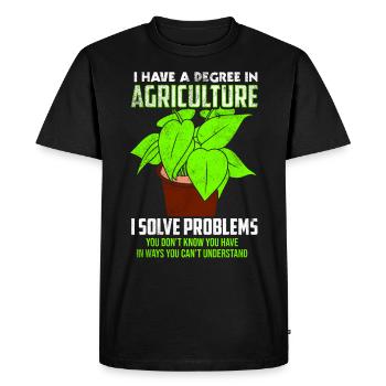 Sciences agricoles - T-shirt Premium bio Homme - noir - Devant - Nico (187cm)