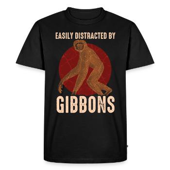 Gibbon - Men's Premium Organic T-Shirt - black - Front - Nico (187cm)