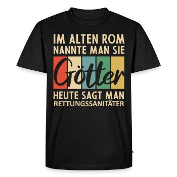 Lustige Rettungssanitäter Sprüche - Männer Premium Bio T-Shirt - Schwarz - Vorne - Nico (187cm)