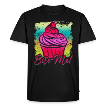 Cupcake - T-shirt Premium bio Homme - noir - Devant - Nico (187cm)