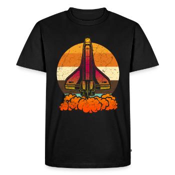 Navette spatiale - T-shirt Premium bio Homme - noir - Devant - Nico (187cm)