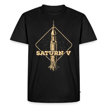 Saturn V Rocket - Men's Premium Organic T-Shirt - black - Front - Nico (187cm)