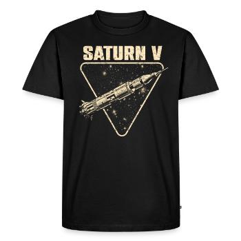 Saturn V Rocket - Men's Premium Organic T-Shirt - black - Front - Nico (187cm)