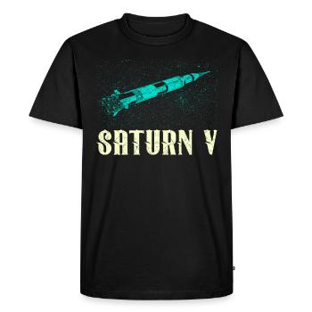 Saturn V Rocket - Men's Premium Organic T-Shirt - black - Front - Nico (187cm)