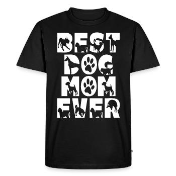 Meilleure maman de chien de tous les temps. Dogmother Anniversaire Chiens Maman - T-shirt Premium bio Homme - noir - Devant - Nico (187cm)