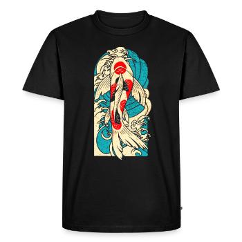 Koi Fish Japon - T-shirt Premium bio Homme - noir - Devant - Nico (187cm)