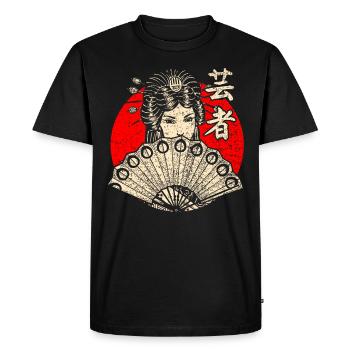 Geisha du Japon - T-shirt Premium bio Homme - noir - Devant - Nico (187cm)