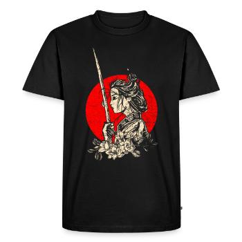 Guerrier japonais - T-shirt Premium bio Homme - noir - Devant - Nico (187cm)