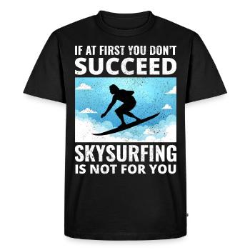 Skysurf Parachutisme Extreme Sport Skydiver Drôle - T-shirt Premium bio Homme - noir - Devant - Nico (187cm)