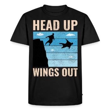 Wingsuit volant Base Jumping Parachutisme Wingsuit - T-shirt Premium bio Homme - noir - Devant - Nico (187cm)
