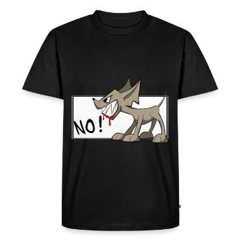 Drôle de chemise / autocollant de chien. Non! Chihuahua - T-shirt Premium bio Homme - noir - Devant - Nico (187cm)