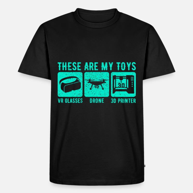 Drone - Männer Premium Bio T-Shirt - Schwarz