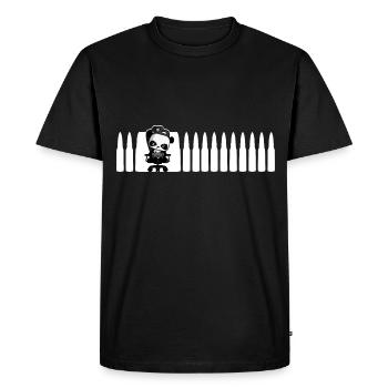 cool Gaming Panda Nerd Cartouches Shooter Gamer - T-shirt Premium bio Homme - noir - Devant - Nico (187cm)