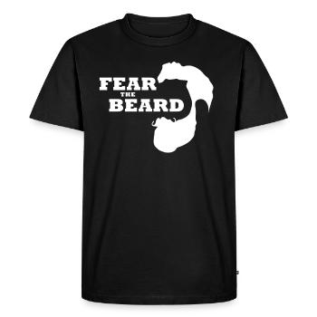 Peur de la barbe - T-shirt Premium bio Homme - noir - Devant - Nico (187cm)
