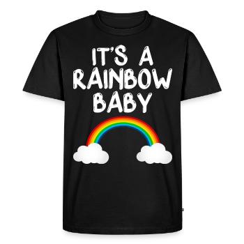 It’s a Rainbow Baby Homosexualité LGBT Homoehe - T-shirt Premium bio Homme - noir - Devant - Nico (187cm)