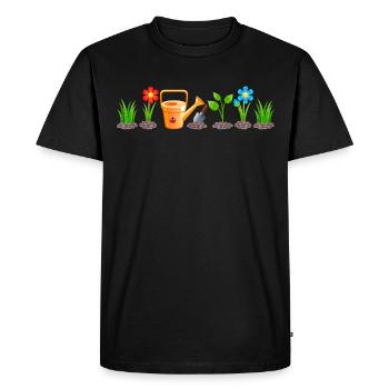 Garten Gartenarbeit Gärtnerei Blumen gärtnern - Männer Premium Bio T-Shirt - Schwarz - Vorne - Nico (187cm)