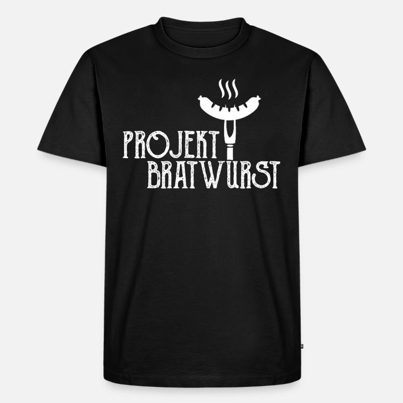 Projekt Bratwurst - Männer Premium Bio T-Shirt - Schwarz