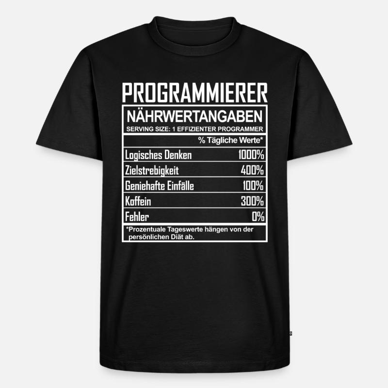 Programmierer - Männer Premium Bio T-Shirt - Schwarz