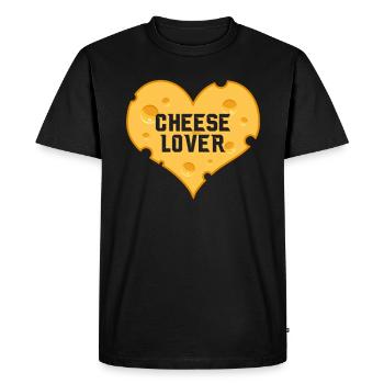 Cheese lover - Men's Premium Organic T-Shirt - black - Front - Nico (187cm)