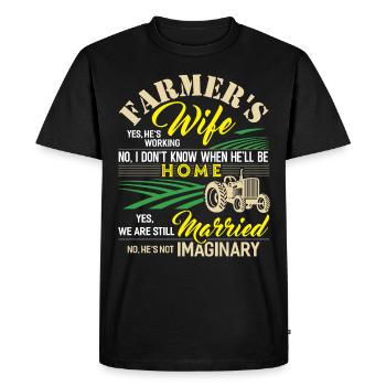 Paysanne - T-shirt Premium bio Homme - noir - Devant - Nico (187cm)