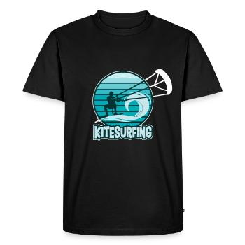 Kitesurfing Kitesurfing Surfing Wind Waves - Men's Premium Organic T-Shirt - black - Front - Nico (187cm)