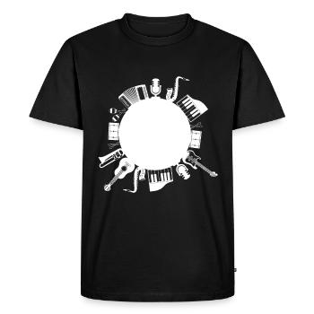 instruments de musique - T-shirt Premium bio Homme - noir - Devant - Nico (187cm)
