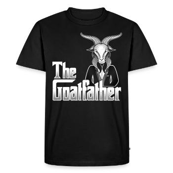 Goats - The Goatfather - Men's Premium Organic T-Shirt - black - Front - Nico (187cm)
