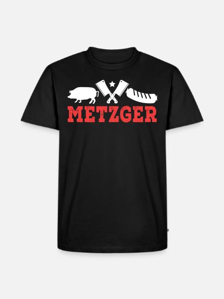 Metzger - Männer Premium Bio T-Shirt - Schwarz