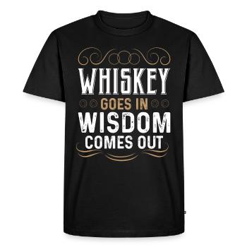 Whiskey Whiskey Scotch Single Malt Bourbon Gift - Men's Premium Organic T-Shirt - black - Front - Nico (187cm)