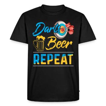 Darts Dart Dartboard Bullseye Dart Arrow Gift - Men's Premium Organic T-Shirt - black - Front - Nico (187cm)