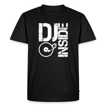 DJ Music Festival Party Turntable Djane Vinyl - Men's Premium Organic T-Shirt - black - Front - Nico (187cm)