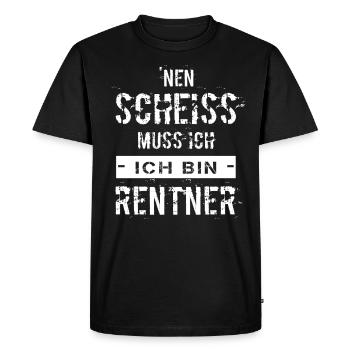 Lustiges Rentner Sprüche Rente Geschenk Ruhestand - Männer Premium Bio T-Shirt - Schwarz - Vorne - Nico (187cm)