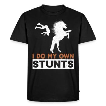 Equine Horse Riding Pony Equestrian Equestrian Gift - Men's Premium Organic T-Shirt - black - Front - Nico (187cm)