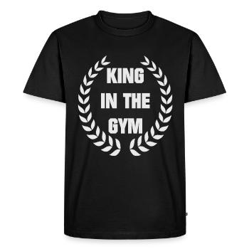 Gym Gym Saying - Men's Premium Organic T-Shirt - black - Front - Nico (187cm)