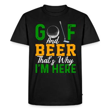 Golf golf club golfer golfer gift - Men's Premium Organic T-Shirt - black - Front - Nico (187cm)