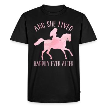 Equine Horse Riding Pony Equestrian Equestrian Gift - Men's Premium Organic T-Shirt - black - Front - Nico (187cm)