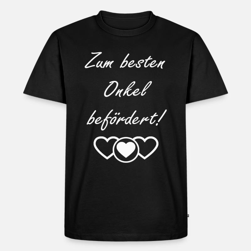 bester Onkel Spruch - Männer Premium Bio T-Shirt - Schwarz