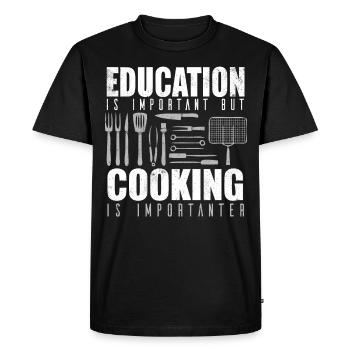 Cook Cook Kitchen Chef Cook Food Gift - Men's Premium Organic T-Shirt - black - Front - Nico (187cm)