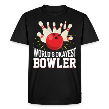 Bowling bowling boule de bowling cadeau - T-shirt Premium bio Homme - noir - Devant - Nico (187cm)