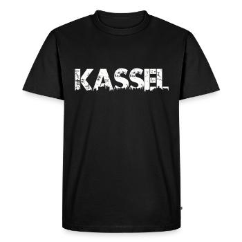 Ville skyline de Kassel - T-shirt Premium bio Homme - noir - Devant - Nico (187cm)
