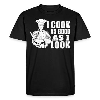 Cook Cook Kitchen Chef Cook Food Gift - Men's Premium Organic T-Shirt - black - Front - Nico (187cm)