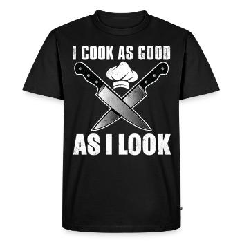 Cooking Cook Kitchen Chef Cook Food Gift - Men's Premium Organic T-Shirt - black - Front - Nico (187cm)