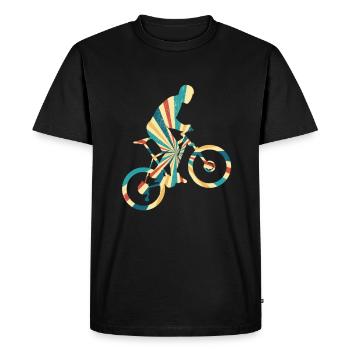 Vélo vintage - T-shirt Premium bio Homme - noir - Devant - Nico (187cm)
