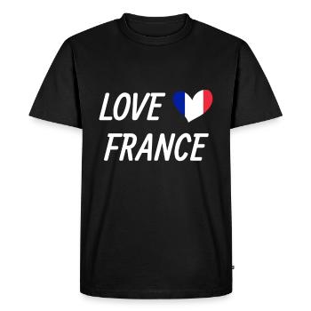 France - T-shirt Premium bio Homme - noir - Devant - Nico (187cm)