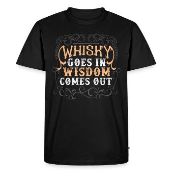Whiskey Whiskey Scotch Single Malt Bourbon Gift - Men's Premium Organic T-Shirt - black - Front - Nico (187cm)