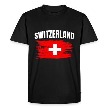 Switzerland - Men's Premium Organic T-Shirt - black - Front - Nico (187cm)