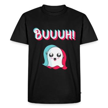 tiktok ghost, halloween trend - Men's Premium Organic T-Shirt - black - Front - Nico (187cm)