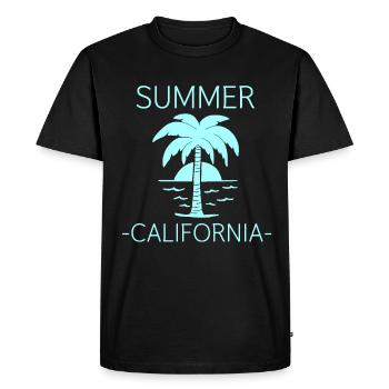 California - Men's Premium Organic T-Shirt - black - Front - Nico (187cm)