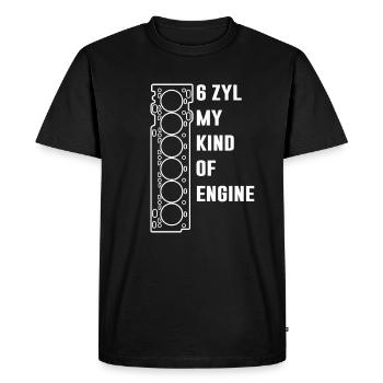 6 Zylinder Motor 6 Zylinder Fahrer - Männer Premium Bio T-Shirt - Schwarz - Vorne - Nico (187cm)